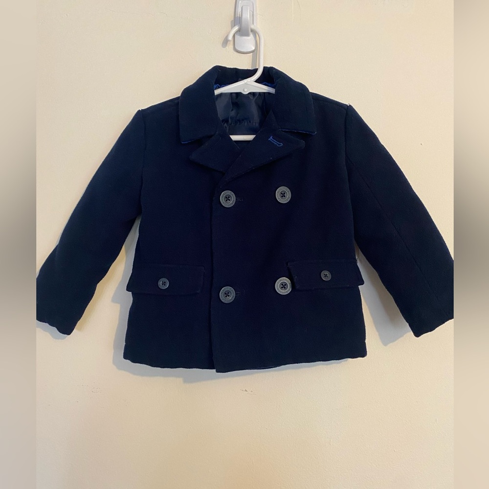 Nautica 24 months pea coat dark blue jacket